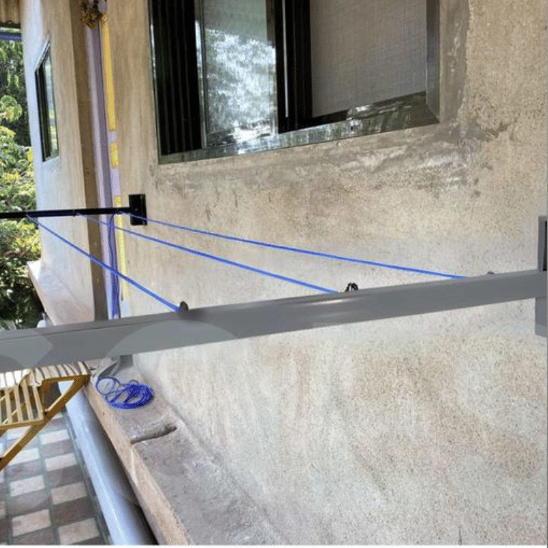 منشر الملابس القابل للطي مع خيط 10 أمتار